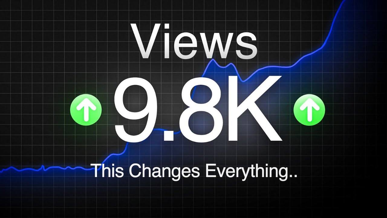 YouTube Shorts view count update: A black background with the words "Views" "9.8K" and "This Changes Everything."