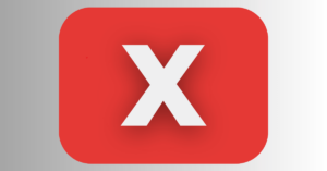 YouTube mistakes - a YouTube play button where the play symbol is replaced with an X