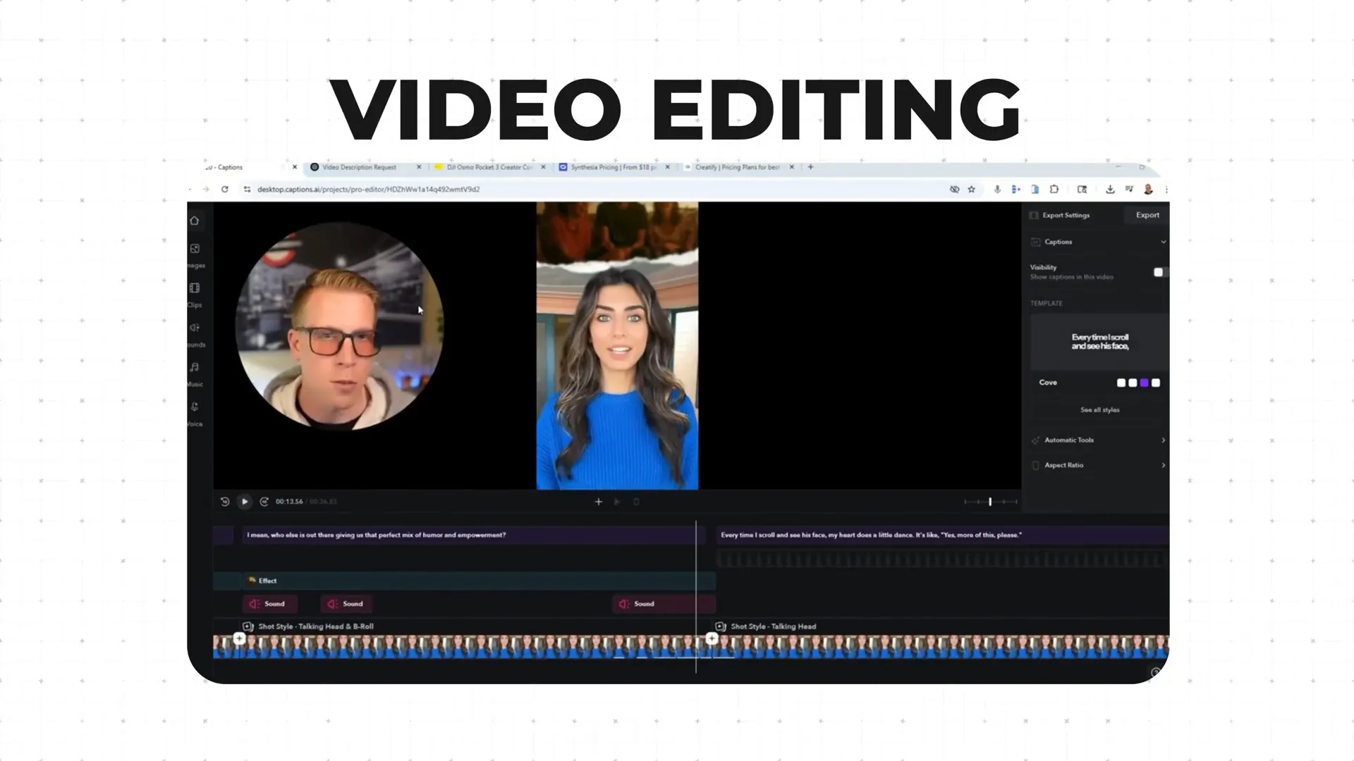AI tools used to create videos: scripting, thumbnails, editing